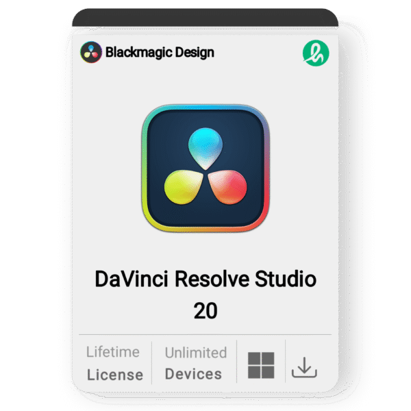 DaVinci Resolve Studio 20 Full Version for Windows – Life-time License
