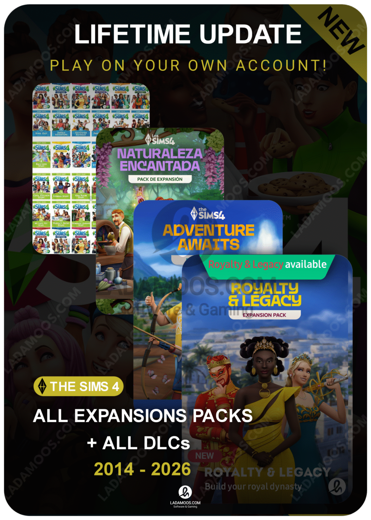 The Sims 4 All 90+ DLCs 2026 Expansion, Game, Stuff, Kit Pack DLC